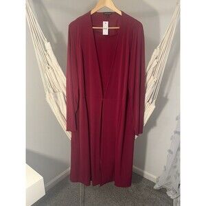 Lane Bryant Women's Burgundy Long Sleeve Open Front Cardigan Size 22/24 *new*